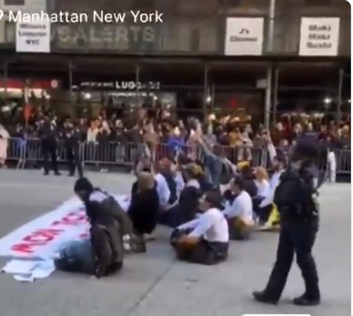 Pro Palestinian Protesters Disrupt Macys Thanksgiving Day Parade Glue