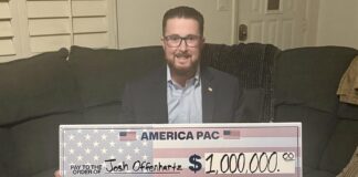 Joshua Offenhartz, a Jewish lawyer in Arizona, won $1 million from Elon Musk's America PAC in November 2024. Credit: Courtesy.