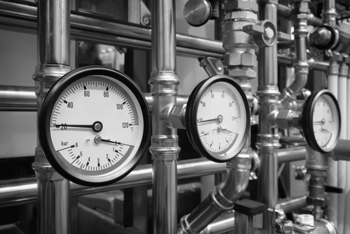 Boiler,Room,Gas,Pressure,Meter.,Industrial,Concept.,Equipment,Of,The