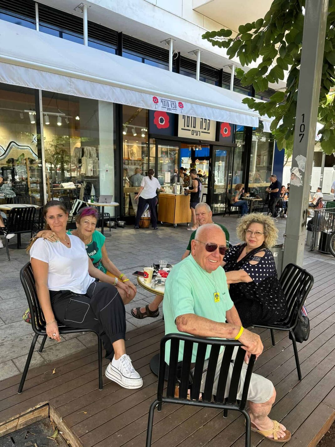 Patrons at Café Otef in Tel Aviv. Credit: Courtesy.