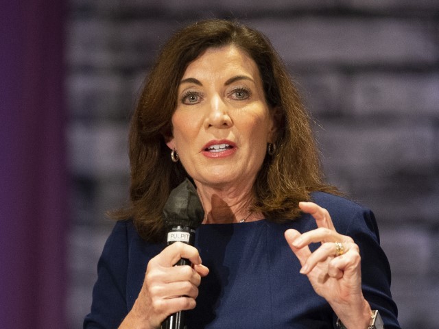 New York Gov. Kathy Hochul speaks at True Bethel Baptist Church on Sunday, May 15, 2022, in Buffalo, N.Y.