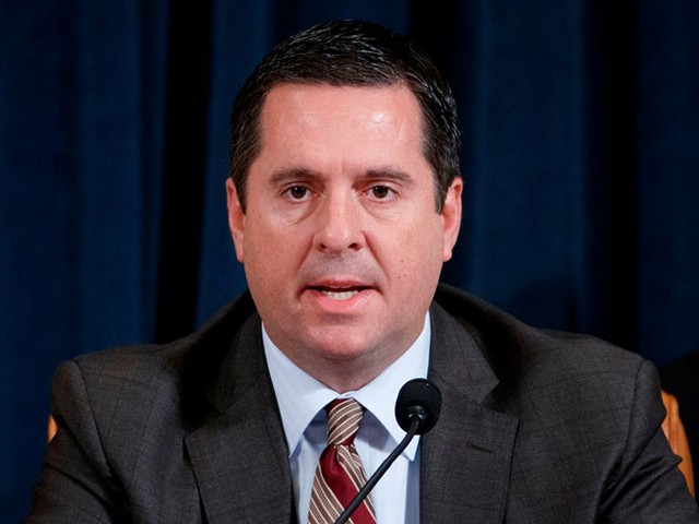 Ranking member of the House Permanent Select Committee on Intelligence Devin Nunes delivers opening remarks during the House Permanent Select Committee on Intelligence public hearing on the impeachment inquiry into US President Donald J. Trump, on Capitol Hill in Washington,DC on November 19, 2019. - President Donald Trump faces more potentially damning testimony in the Ukraine scandal as a critical week of public impeachment hearings opens Tuesday in the House of Representatives. (Photo by SHAWN THEW / POOL / AFP) (Photo by SHAWN THEW/POOL/AFP via Getty Images)