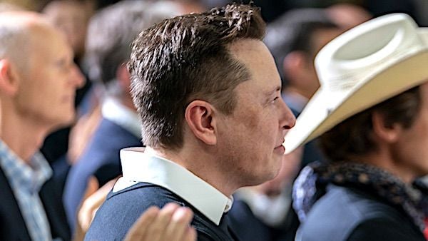 SpaceX founder and CEO Elon Musk at the successful SpaceX Demonstration Mission 2 launch Saturday, May 30, 2020, at the Kennedy Space Center Launch Control Center in Cape Canaveral, Florida. (Official White House photo by Shealah Craighead)