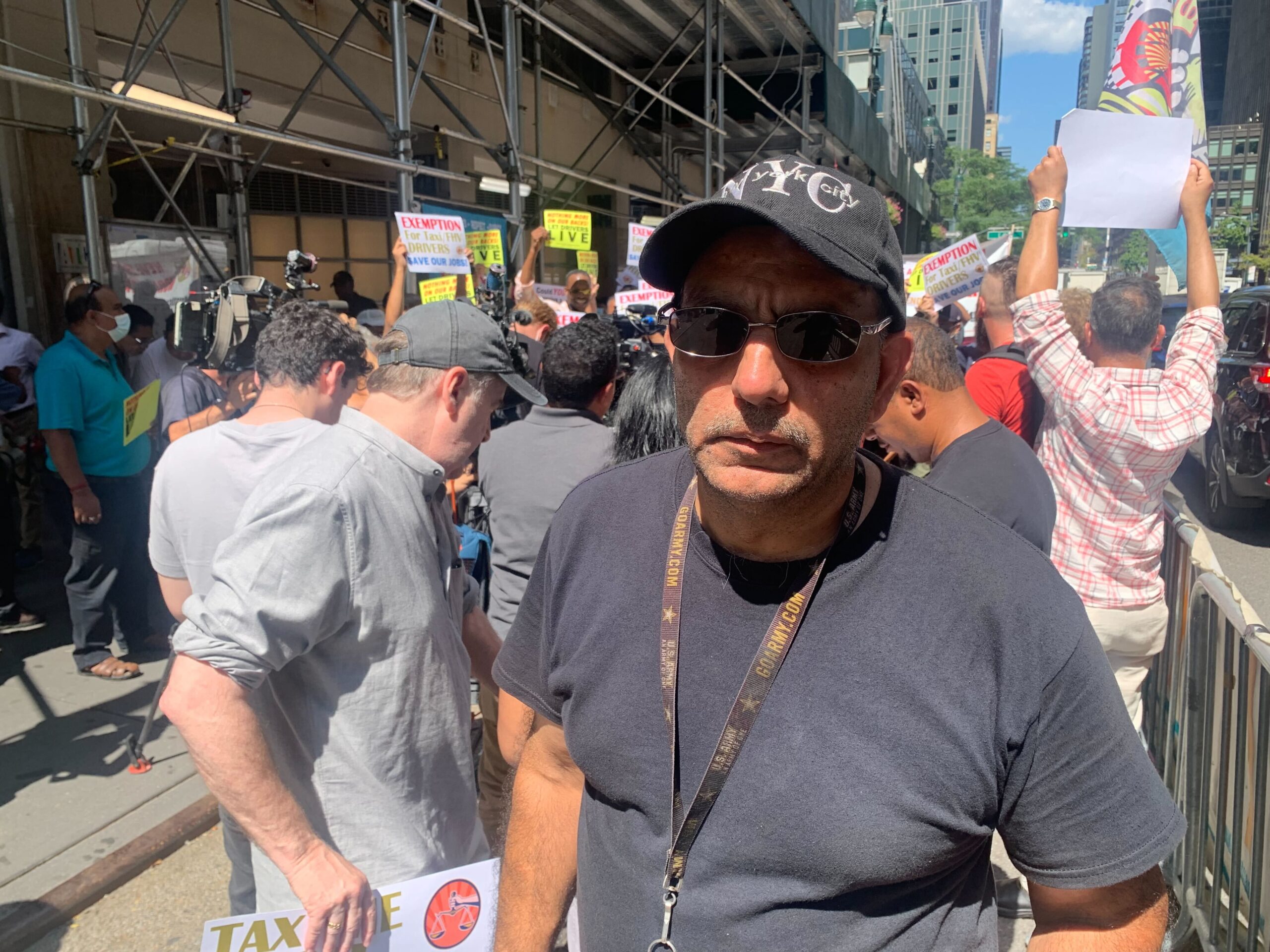 At the NYTWA rally, Jawaid Poppa said he’s been a taxi driver for 27 years, and the MTA has always been broke.