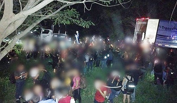 National Institute of Migration officers find 206 migrants, including small children, drugged and locked in tractor trailer in Veracruz, Mexico. (National Institute of Migration/Government of Mexico)