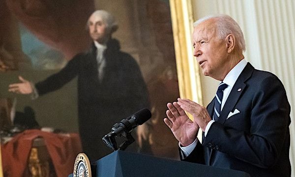 President Joe Biden delivers remarks about the COVID-19 response and vaccination program, Wednesday, Aug. 18, 2021, in the East Room of the White House. (Official White House photo by Erin Scott)